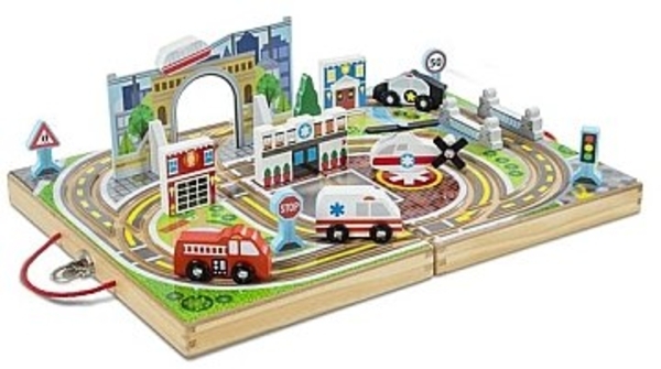 Деревянный футляр "Город", 18 элементов Melissa&Doug - Pampik - 2