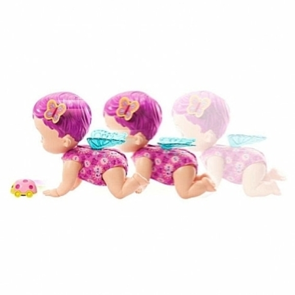 Інтерактивний пупс My Garden Baby Giggle & Crawl Baby Butterfly Doll, рожевий - Pampik - 3