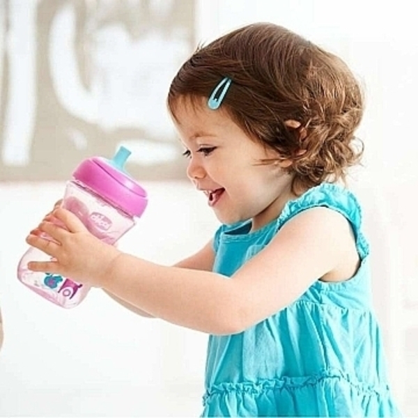 Поильник-непроливайка "Advanced Cup" 266 мл, 12м+, зеленый с рыбками Chicco - Pampik - 2