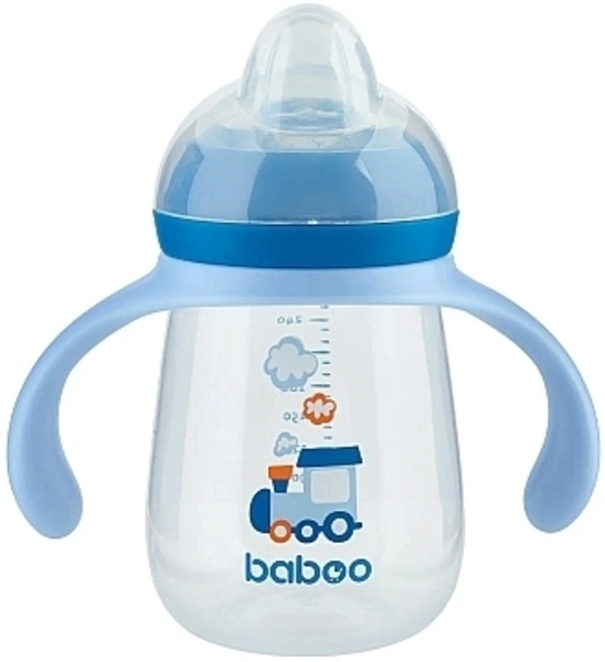Чашка-непроливайка с силиконовым носиком Baboo Transport, 260 мл (90440) - Pampik
