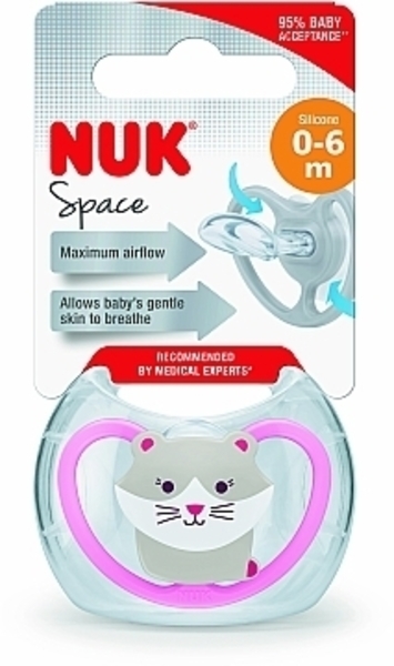 Пустышка успокаивающая "Space", кошка, 0-6мес NUK - Pampik