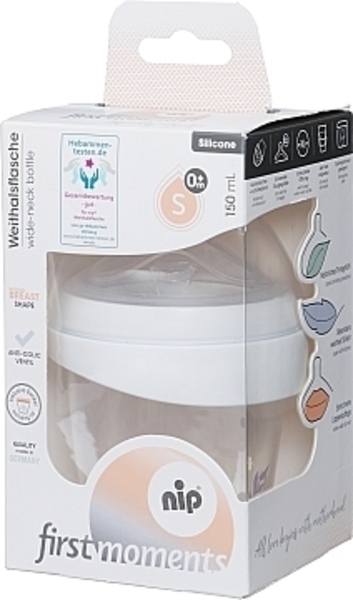 Бутылочка для кормления антиколиковая с силиконовой соской для мальчика "Лягушонок", 150 мл Nip - Pampik - 2