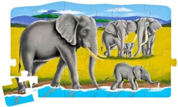 Пазл напольный 4 в 1 "Linking Floor Puzzles. Сафари" Melissa&Doug - Pampik - 2