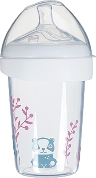 Бутылочка для кормления антиколиковая с силиконовой соской для мальчика "Мишка", 270 мл Nip - Pampik