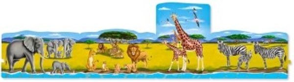 Пазл напольный 4 в 1 "Linking Floor Puzzles. Сафари" Melissa&Doug - Pampik - 3