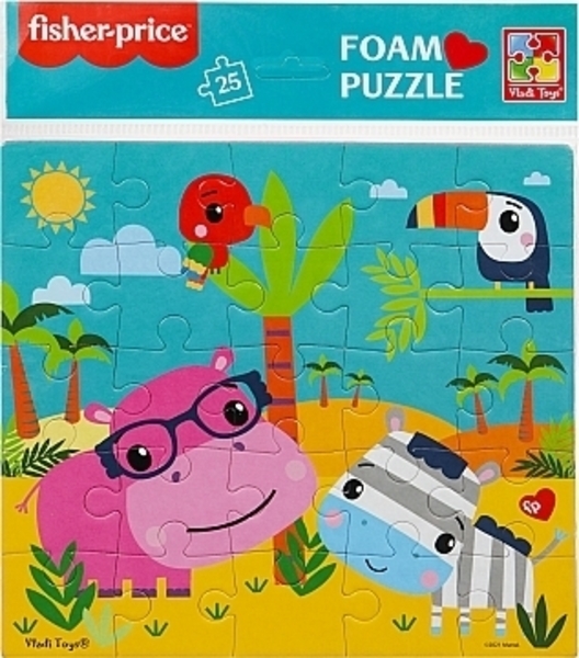 Мягкие пазлы "Fisher Price. Бегемот и зебра", англ. Vladi Toys - Pampik