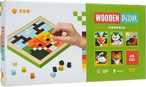 Мозаика "Wooden pixel 3", звери Cubika - Pampik