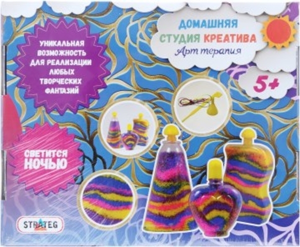 Набор для творчества "Арт терапия", светится ночью, яркий днем Strateg - Pampik - 2