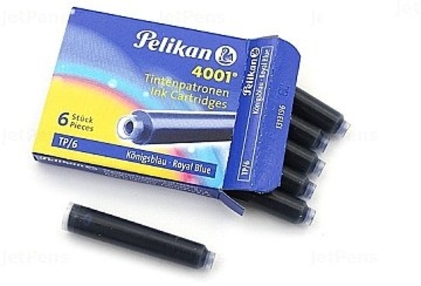 Набор стираемых чернильных картриджей 4001 TP/6 для перьевых ручек 6 шт, синие Pelikan - Pampik - 2