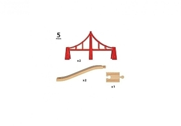 Двойной подвесной мост для деревянной железной дороги Brio - Pampik - 2