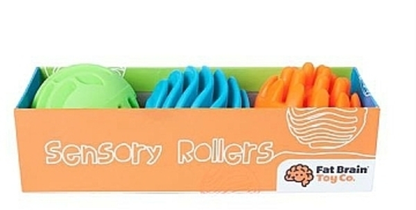 Развивающие сенсорные звенящие мячи "Sensory Rollers", 3 шт Fat Brain Toys - Pampik