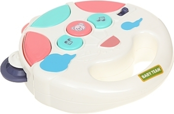 Музыкальная игрушка "Бубен", белая Baby Team - Pampik - 2