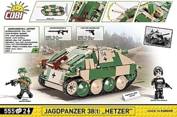 Конструктор WWII "САУ Хетцер", 555 деталей Cobi - Pampik - 2