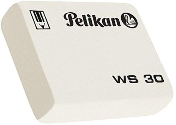 Ластик WS30 резиновый для карандаша, серый Pelikan - Pampik