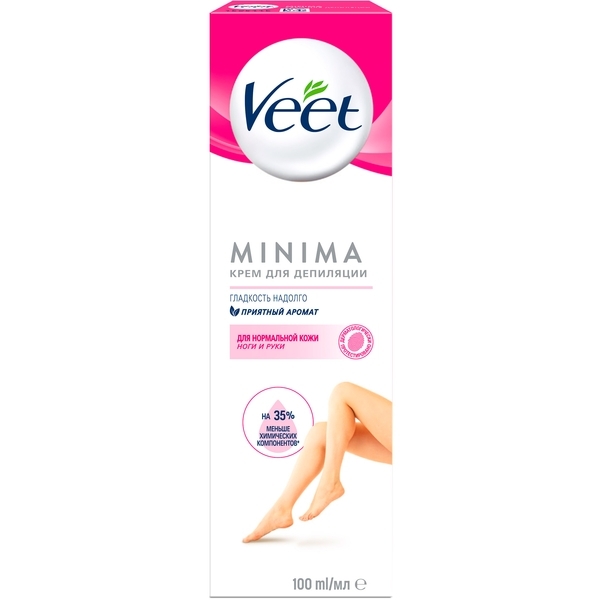 Крем для депіляції нормальної шкіри Veet Minima, 100 мл - Pampik