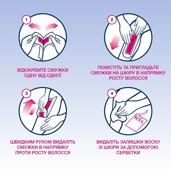 Воскові смужки Veet Easy-Gelwax для чутливої ​​шкіри, 12 шт. - Pampik - 2