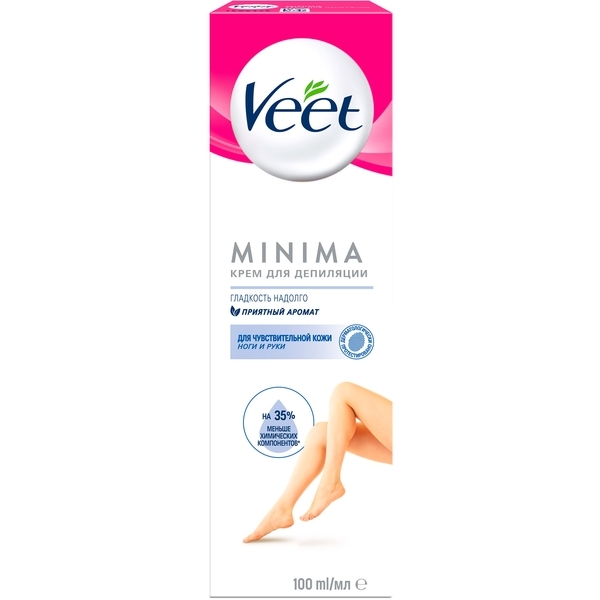 Крем для депіляції чутливої ​​шкіри Veet Minima, 100 мл - Pampik