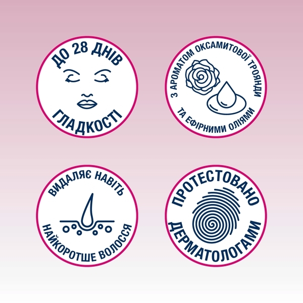 Воскові смужки Veet Easy-Gelwax для чутливих ділянок тіла (обличчя) оксамитова троянда та ефірні олії, 20 шт. - Pampik - 2