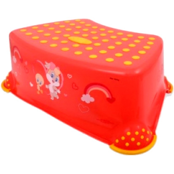 Ступенька для ванной Lorelli Happy Melodies, оранжевый (20706) - Pampik