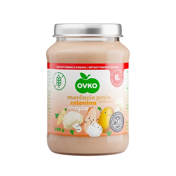 Дитяче пюре OVKO Індичка з овочами, 190 г - Pampik
