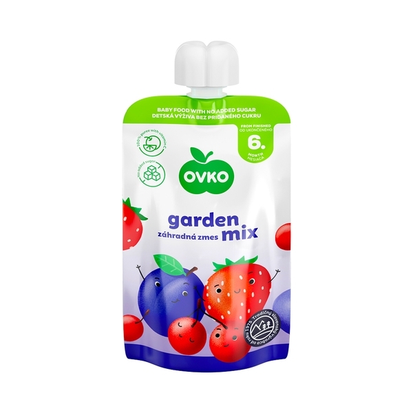 Дитяче пюре OVKO Садовий мікс без цукру, 120 г - Pampik