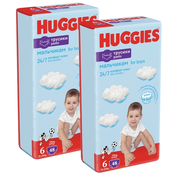 Підгузки-трусики для хлопчиків Huggies Pant 6 (15-25 кг) M-Pack +, 96 шт. - Pampik - 2