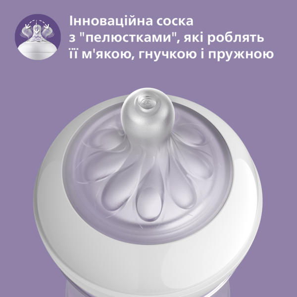 Пляшка для годування Philips Avent Natural, 2 шт., 125 мл (SCF030/27) - Pampik - 4