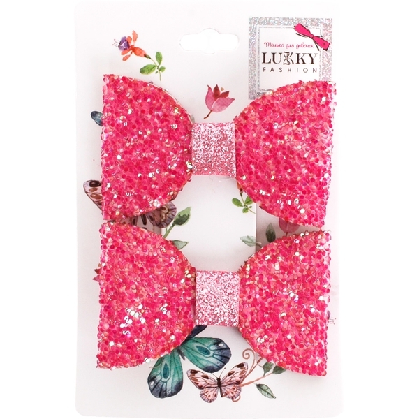 Заколка для волос Lukky, 2 шт., розовый (T18450_рожевий) - Pampik