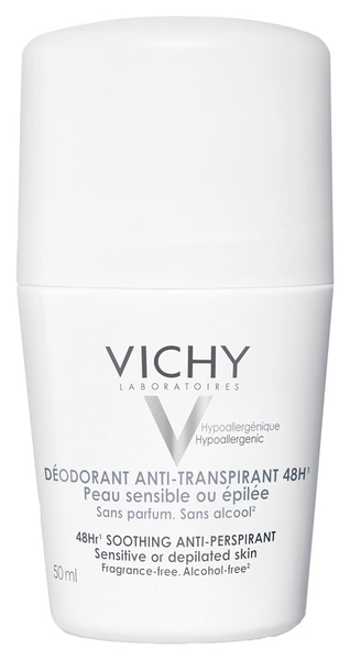 Кульковий дезодорант-антиперспірант Vichy 48 годин, для чутливої ​​шкіри, 50 мл - Pampik