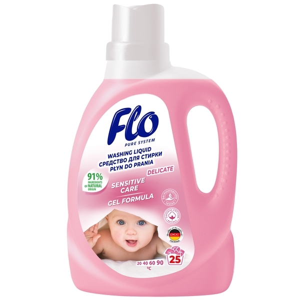 Рідкий пральний засіб Flo Delicate, 1 л - Pampik