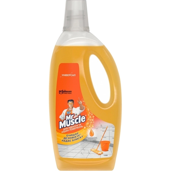 Засіб для миття підлоги та інших поверхонь Mr Muscle Цитрусовий коктейль, 750 мл - Pampik
