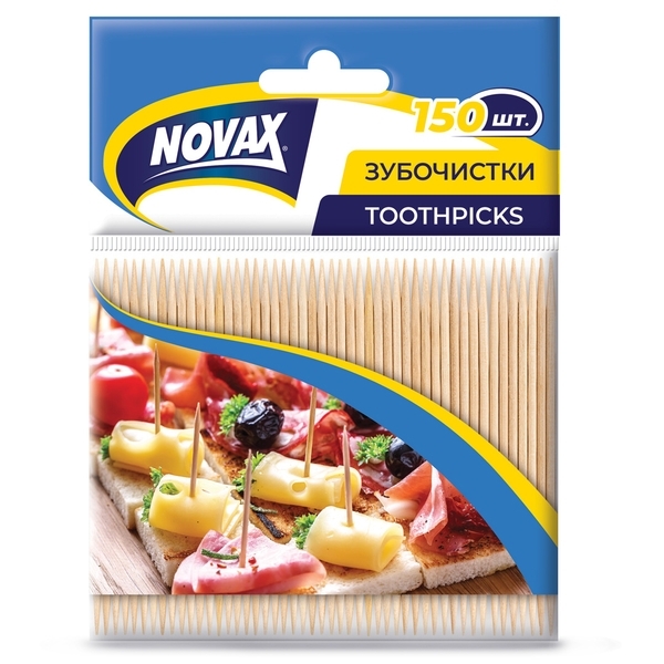 Зубочистки бамбуковые Novax, 150 шт.