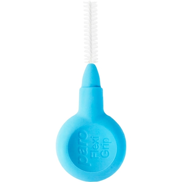 Міжзубні йоржики Paro Swiss Flexi Grip, циліндричний, 3,8 мм, блакитний, 4 шт. - Pampik