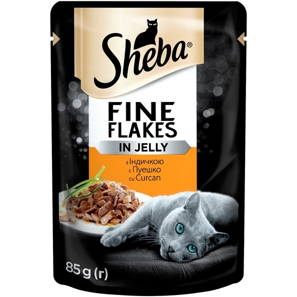 Корм Sheba cig POU з індичкою в желе 85г - Pampik