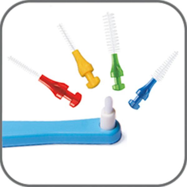 Зубна щітка Paro Swiss M43, з монопучковою насадкою, середня жорсткість, салатовий - Pampik - 4