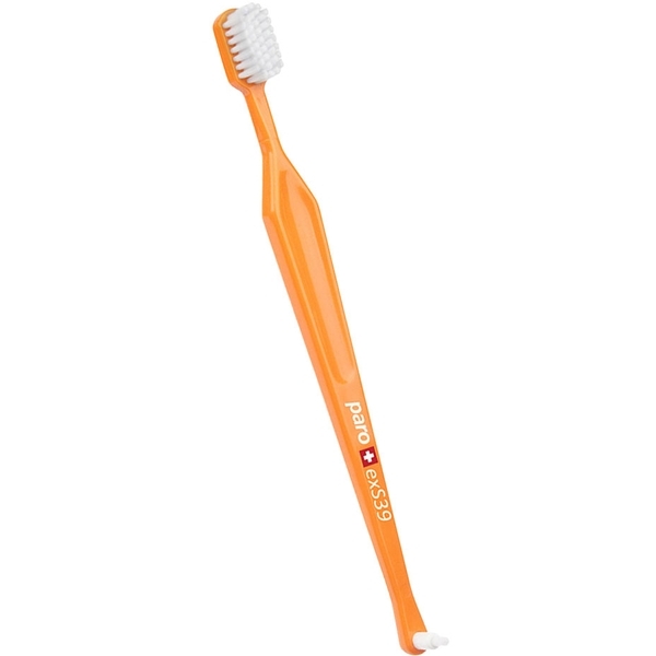 Зубна щітка Paro Swiss exS39, з монопучковою насадкою, ультрам'яка, помаранчевий - Pampik