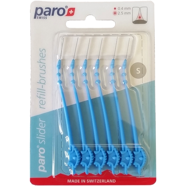 Змінні щітки міжзубні Paro Swiss Slider S, 6 шт. - Pampik
