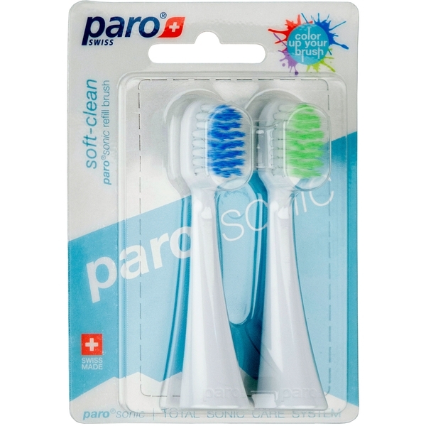 Змінні зубні щітки Paro Swiss Soft-Clean, 2 шт. - Pampik