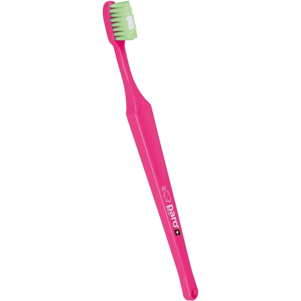 Дитяча зубна щітка Paro Swiss Baby, рожева - Pampik