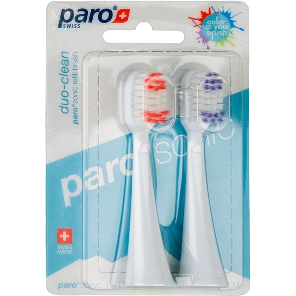 Змінні зубні щітки Paro Swiss Duo-Clean, 2 шт. - Pampik
