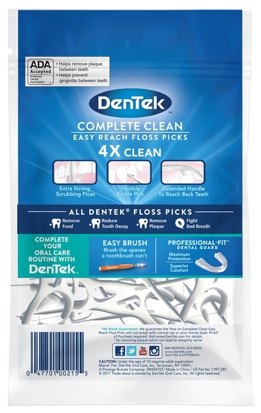 Флосс-зубочистки DenTek Комплексная очистка Задние зубы, 125 шт. - Pampik - 2