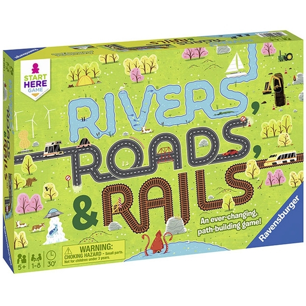 Настільна гра Ravensburger Річки, дороги та рейки (22053) - Pampik