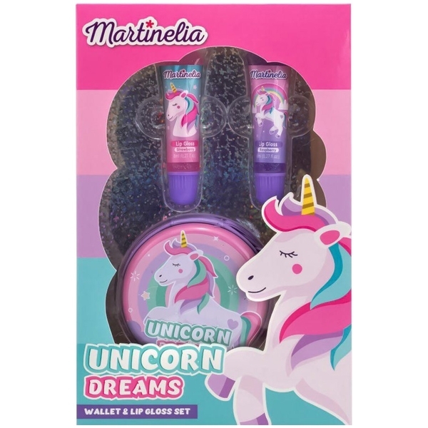 Набор блеска для губ Martinelia Unicorn Dreams с кошельком (30519) - Pampik