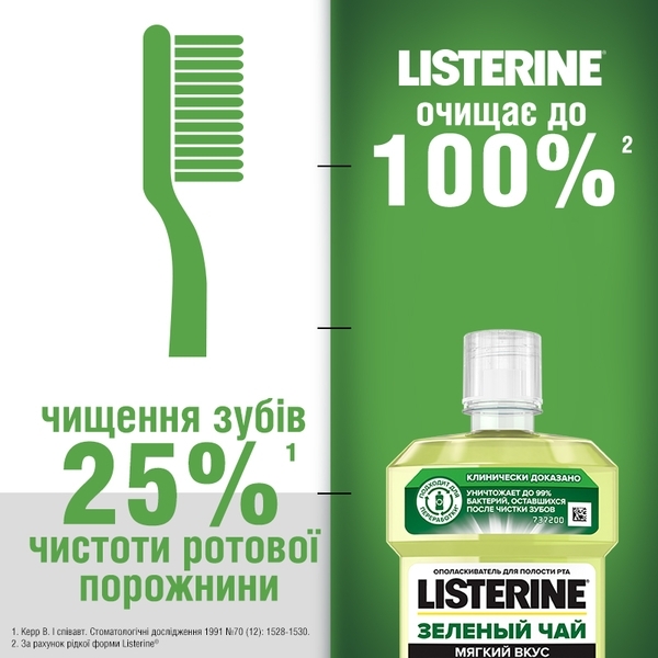 Ополіскувач для ротової порожнини Listerine® Зелений чай, 250 мл - Pampik - 8