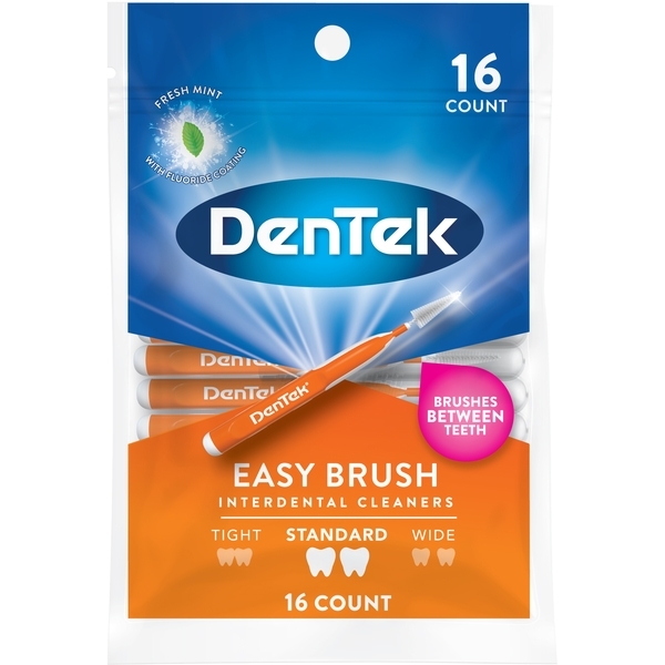 Міжзубна щітка DenTek для стандартних проміжків Зручне очищення, 16 шт. - Pampik