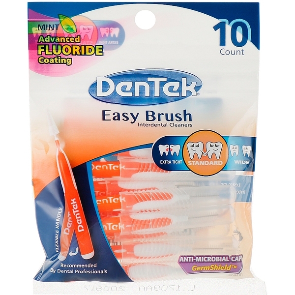 Міжзубна щітка DenTek для стандартних проміжків Зручне очищення, 10 шт. - Pampik