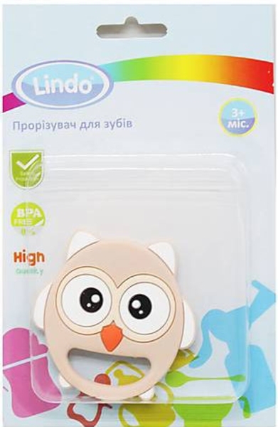 Прорізувач Lindo Сова, бежевий (Li 326) - Pampik - 2