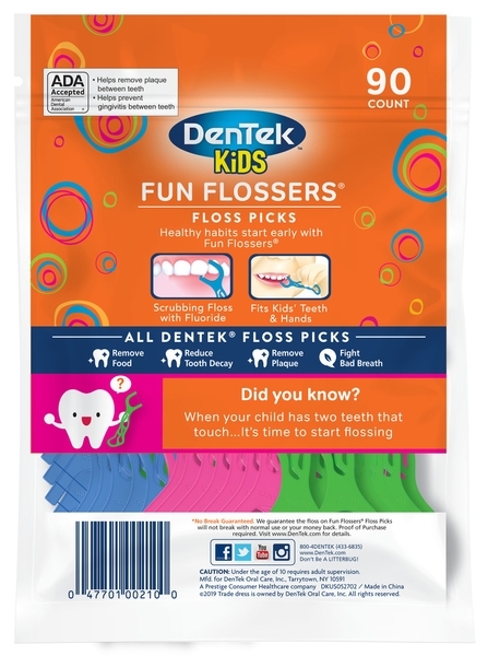 Детские флоссы DenTek с держателями, 90 шт. - Pampik - 2