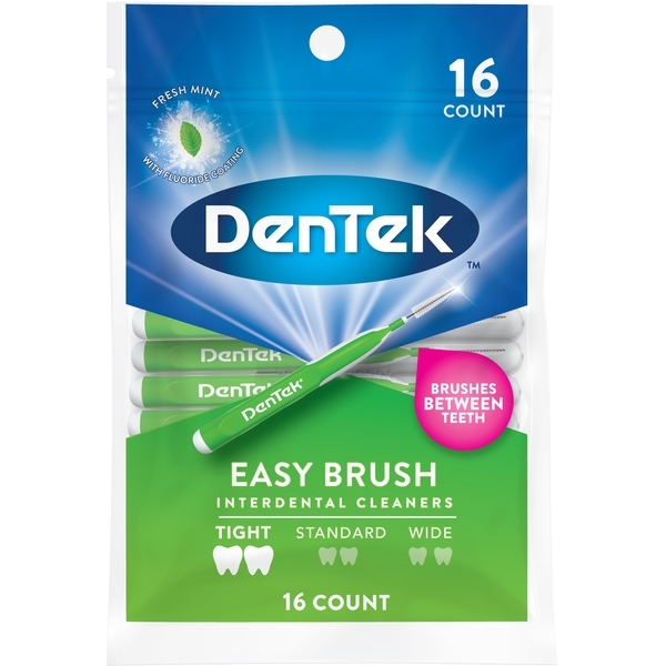 Міжзубна щітка DenTek для вузьких проміжків Зручне очищення, 16 шт. - Pampik