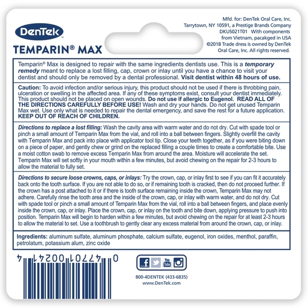 Відновлення пломб, коронок і вкладок, що випали DenTek Temparin Max - Pampik - 2